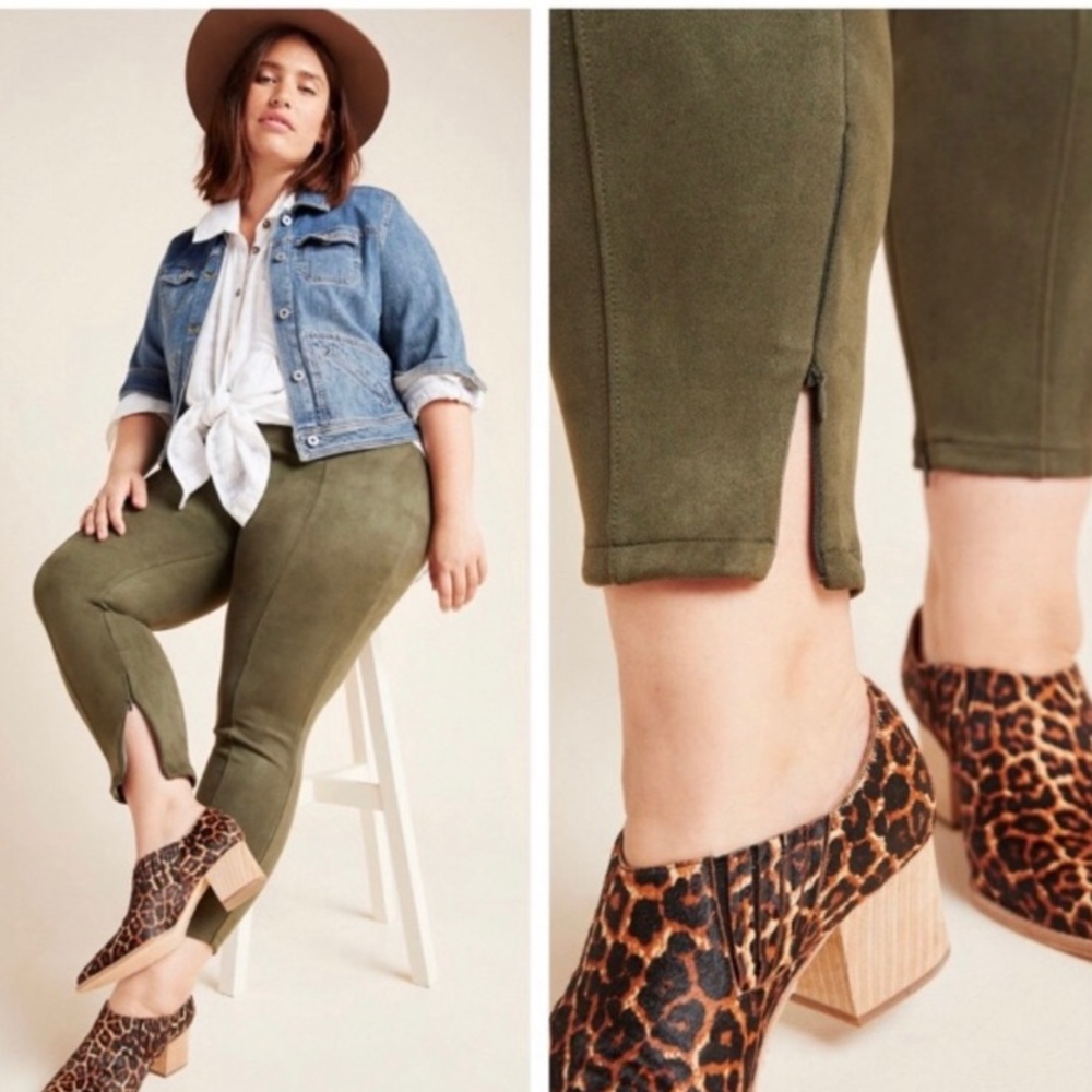 Anthropologie Faux Suede Skinny Pant Size 32